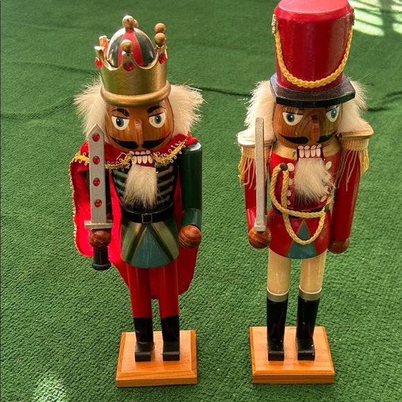 None Other - Festive Nutcracker Soldier Duo - Red and Green! Bundle of 2! Classic